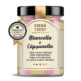 Crema tartinabila cu ciocolata alba si migdale Twist Biancella & Capsunela Secretele Ramonei, 350 g, Laboratoarele Remedia