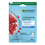 Hydra Bomb Skin Naturals Pomegranate Mascarilla de suero de granada, 28 g, Garnier