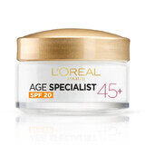 Crème de jour anti-rides avec effet lifting et SPF 20 Age Specialist 45+, 50 ml, Loreal