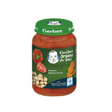 Puré ecológico de zanahorias, tomates y pavo, 190 gr, Gerber