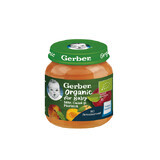 Purée de pommes, de pêches et d'abricots bio, 125 gr, Gerber