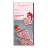 Chocolate blanco con fresas y quinoa bio, 70g, Benjamissimo