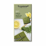 Ciocolata alba bio cu matcha si lamaie, 70 gr, Benjamissimo