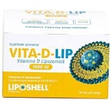 Vitamina D liposomal, 1000IU, 30 sobres, Liposhell