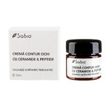 Crème pour le contour des yeux aux céramides et aux peptides, 15 ml, Sabio