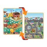 Tapis de jeu double fille pour enfants Prince Lionheart City / Farm