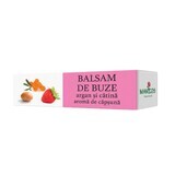 Balsam de buze cu ulei de argan, catina si aroma de capsuna 4.8g, Manicos