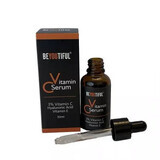 Serum con Vitamina C 3%, Ácido Hialurónico y Vitamina E, 30ml, Beyoutiful