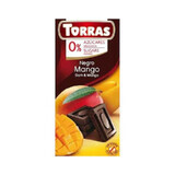 Chocolate negro con azúcar y mango sin gluten 75g TORRAS