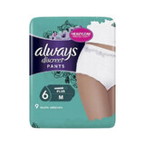 Always Discreet Pantalones Mediano, 9 pzs