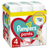 Caja de pañales Stop&amp;Protect XXL, No.4, 9-15 kg, 176 pzs, Pampers