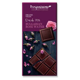 Chocolate ecológico con agua de rosas, 70 g, Benjamissimo