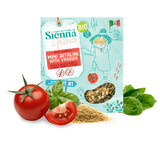 Pasta Bio mini ditalini con tomate y espinacas, 10 meses +, 350 g, Sienna &amp; friends