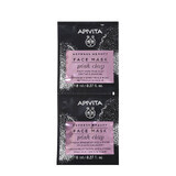 Mascarilla facial con arcilla rosa para pieles sensibles, 2 x 8 ml, Apivita