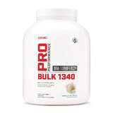 Gnc Pro Performance Bulk 1340, Gainer de proteínas y carbohidratos con sabor a vainilla, 3294 G