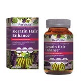 Resvitale Keratin Hair Enhance, Keratina Con Biotina Y Resveratrol, 60 Cps