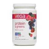 Vega Protein And Greens Proteínas y verduras con sabor a bayas, 609 G