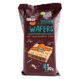 Wafer biologici al cacao e nocciole dolcificati con polvere di datteri, 120 g, Super Fudgio