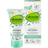 Alverde Naturkosmetik Cremă de față cu hamamelis 24h sensitive, 50 ml