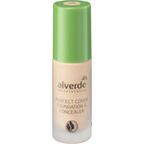 Alverde Naturkosmetik Base de maquillaje y corrector Perfect Cover 20, 20 ml