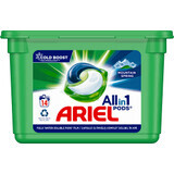 Capsules de détergent pour la lessive Ariel All in One Mountain Spring, 14 pièces