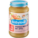 Babylove Menú melocotón con fruta de la pasión y manzana ECO,5+, 190 g