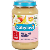 Babylove Puré de manzana y plátano 5+, 190 g