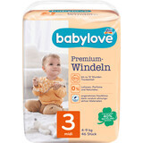 Babylove Pañal Premium Número 3, 46 uds.