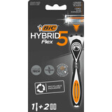 BIC Flex5 Hybrid-Rasierer + 2 Nachfüllpackungen, 1 Stück