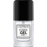 Catrice Power Gel 2en1 Base y Top Coat, 10,5 ml