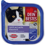 Dein Bestes Salmón comida húmeda para gatos, 100 g