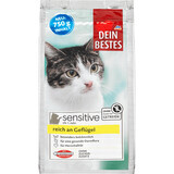 Dein Bestes sensitive nourriture humide pour chats avec de la viande de volaille, 750 g