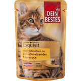 Dein Bestes sobre de comida para gatos con pollo y queso, 85 g