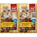 Dein Bestes BBQ snacks pour chats avec du poulet, 40 g