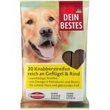 Dein Bestes palitos para perros con carne de ave y ternera, 200 g