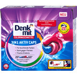 Denkmit Capsule 3în 1 detergent pentru rufe color 22 spălări, 22 buc