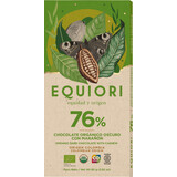 Equiori Chocolate negro 76% anacardos,ECO80g, 80 g