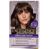 Loreal Paris EXCELLENCE CREME Permanente haarverf met ammoniak 6.11, 1 st