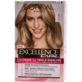 Loreal Paris EXCELLENCE CREME Tinte permanente con amoníaco 8.1, 1 ud.