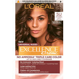 Loreal Paris EXCELLENCE CREME Coloración Permanente 5U Castaño claro, 1 ud.