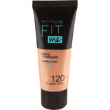 Maybelline New York Base de maquillaje Fit Me Matte &amp; Poreless 120 Classic Ivory, 30 ml