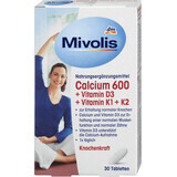 Mivolis Calcio 600+Vitamina D3 +Vitamina K1+K2 comprimidos, 51 g