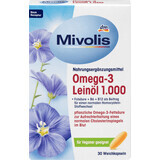 Mivolis Omega-3 Aceite de Linaza 1000 cápsulas, 30 unidades