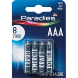 Paradies AAA alkaline batterijen, 8 stuks