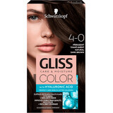 Schwarzkopf Gliss Color Tinte Permanente 4-0 Castaño Oscuro Natural, 1 ud.