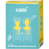 U-Grow Set cuchara y tenedor para niños, 2 uds.