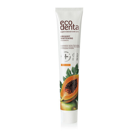 Dentífrico blanqueador ecológico con extracto de papaya, Ecodenta, 75 ml