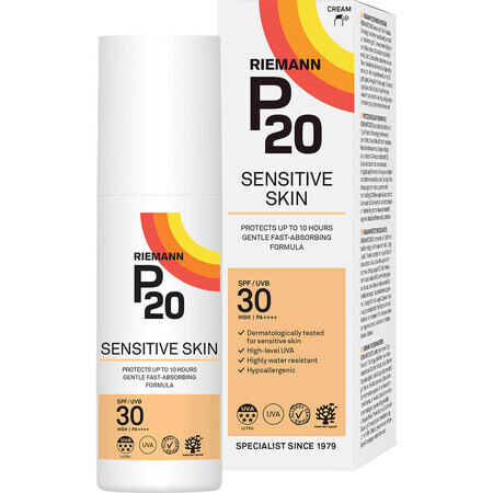 Crema facial y corporal para pieles sensibles con SPF 30, RIEMANN P20, 100 ml