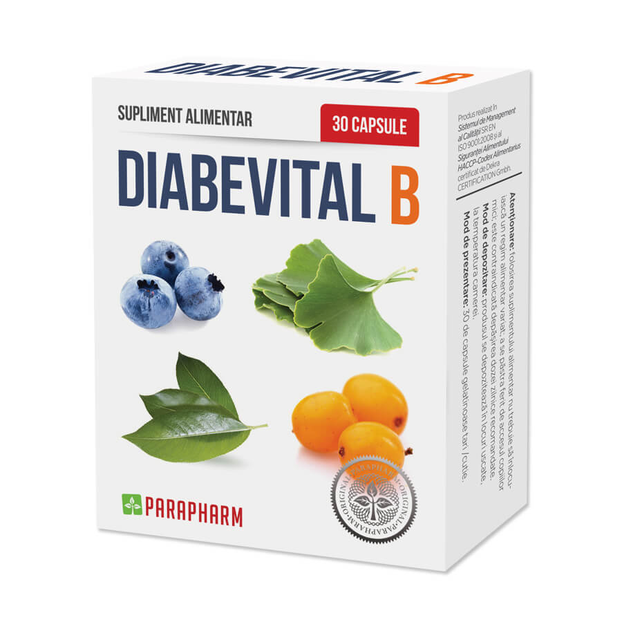 Diabevital B, 30 cápsulas, Parapharm