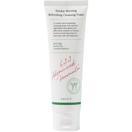 Sunday Morning Refreshing Cleansing Foam - Gel detergente schiumogeno con estratti naturali, AXIS-Y, 120ml